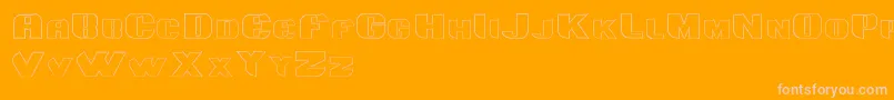Grotesca3D-Schriftart – Rosa Schriften auf orangefarbenem Hintergrund