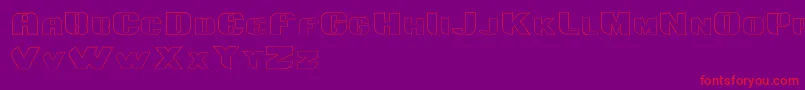 Grotesca3D-Schriftart – Rote Schriften auf violettem Hintergrund