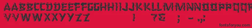 LoggerRegular Font – Black Fonts on Red Background
