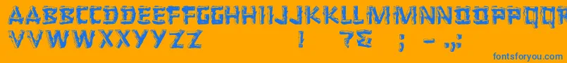 LoggerRegular Font – Blue Fonts on Orange Background