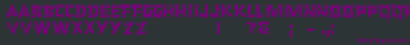 Fonte LoggerRegular – fontes roxas em um fundo preto