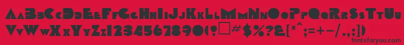 Oclock Font – Black Fonts on Red Background