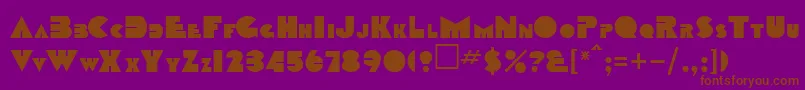 Oclock Font – Brown Fonts on Purple Background