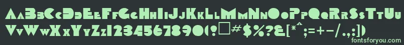 Oclock Font – Green Fonts on Black Background