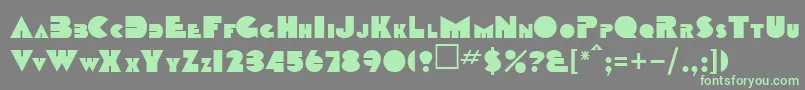 Oclock Font – Green Fonts on Gray Background