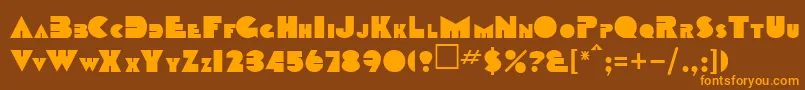 Oclock Font – Orange Fonts on Brown Background