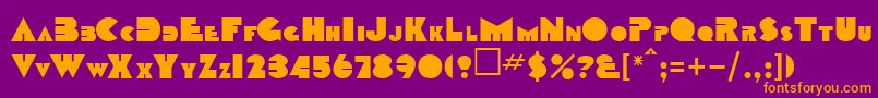 Oclock Font – Orange Fonts on Purple Background