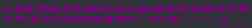 Oclock Font – Purple Fonts on Black Background