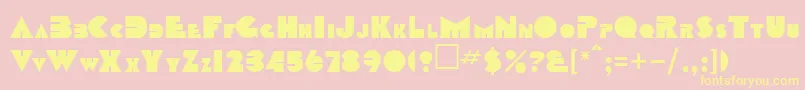 Oclock Font – Yellow Fonts on Pink Background