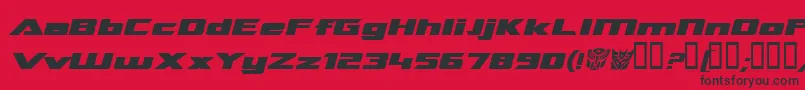 Tranrei Font – Black Fonts on Red Background
