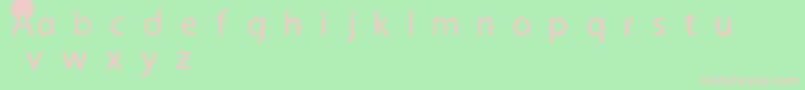 Afro Font – Pink Fonts on Green Background