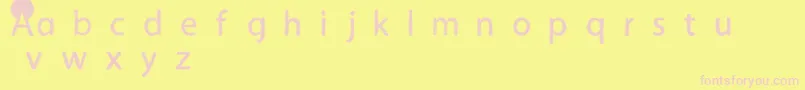 Afro-Schriftart – Rosa Schriften auf gelbem Hintergrund