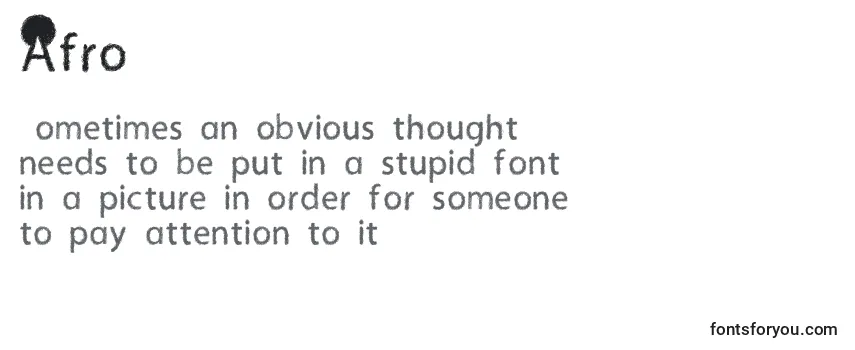 Review of the Afro Font