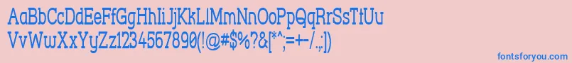 Weitere Informationen zur StreetCornerSlabNarrow-Schriftart StreetCornerSlabNarrow-Schriftart – Blaue Schriften auf rosa Hintergrund