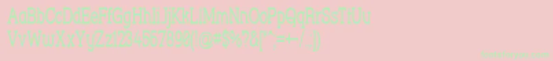 StreetCornerSlabNarrow Font – Green Fonts on Pink Background