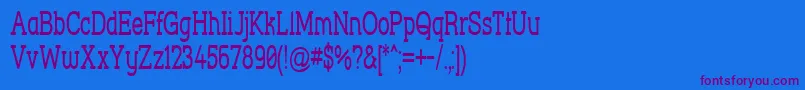 StreetCornerSlabNarrow Font – Purple Fonts on Blue Background