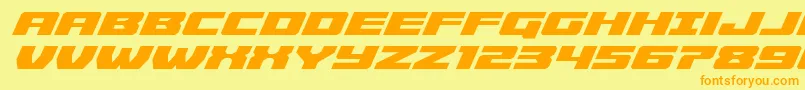 Шрифт Cruiserfortressexpandital – оранжевые шрифты на жёлтом фоне