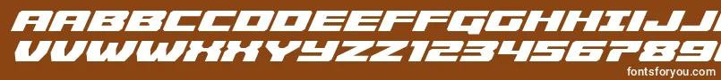 Cruiserfortressexpandital Font – White Fonts on Brown Background