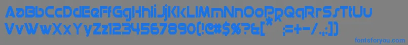 Czcionka DatacronCondensed – niebieskie czcionki na szarym tle