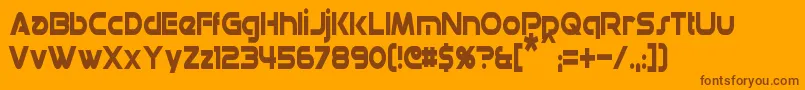 Czcionka DatacronCondensed – brązowe czcionki na pomarańczowym tle