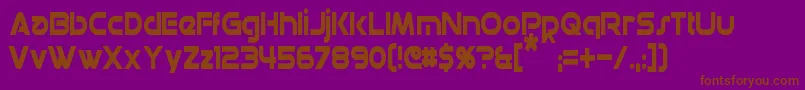 DatacronCondensed Font – Brown Fonts on Purple Background