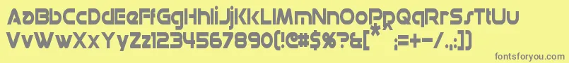 DatacronCondensed Font – Gray Fonts on Yellow Background