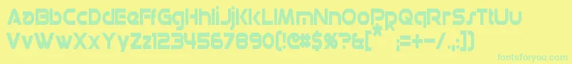Шрифт DatacronCondensed – зелёные шрифты на жёлтом фоне