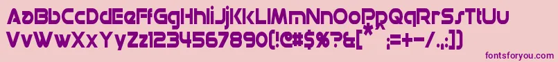 DatacronCondensed Font – Purple Fonts on Pink Background