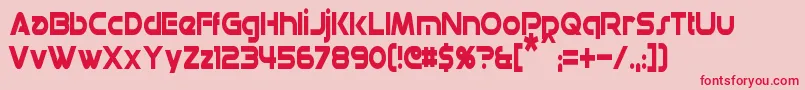 Подробнее о шрифте DatacronCondensed Шрифт DatacronCondensed – красные шрифты на розовом фоне