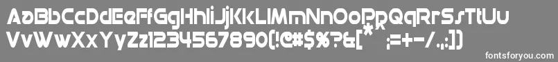 フォントDatacronCondensed – 灰色の背景に白い文字