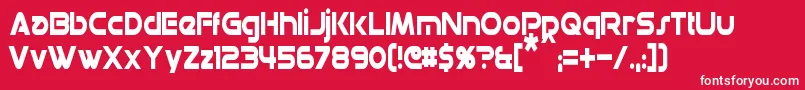 DatacronCondensed Font – White Fonts on Red Background