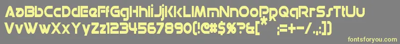 DatacronCondensed Font – Yellow Fonts on Gray Background