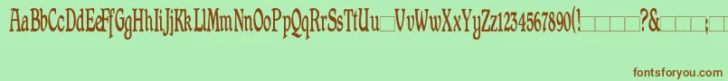 Shrewsbury ffy Font – Brown Fonts on Green Background