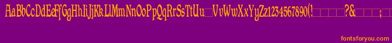 Shrewsbury ffy Font – Orange Fonts on Purple Background