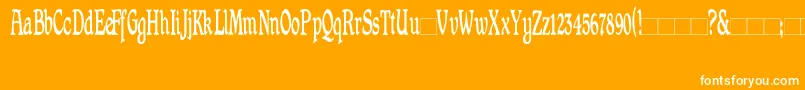 Shrewsbury ffy Font – White Fonts on Orange Background