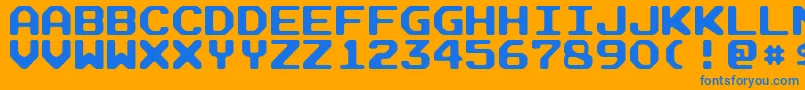 ArcadeRounded Font – Blue Fonts on Orange Background