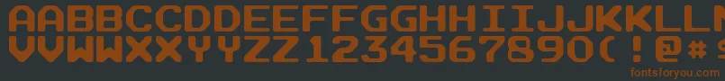 フォントArcadeRounded – 黒い背景に茶色のフォント