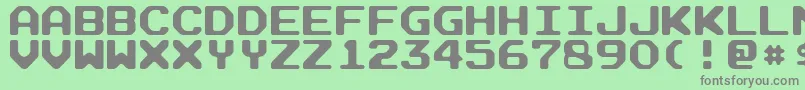 フォントArcadeRounded – 緑の背景に灰色の文字