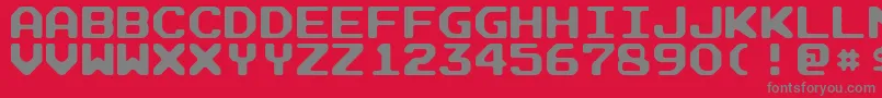 Fonte ArcadeRounded – fontes cinzas em um fundo vermelho
