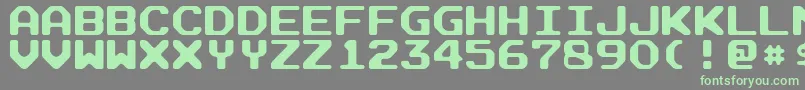 ArcadeRounded Font – Green Fonts on Gray Background