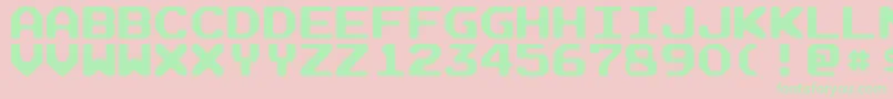 ArcadeRounded Font – Green Fonts on Pink Background