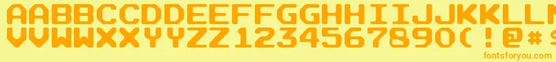 ArcadeRounded Font – Orange Fonts on Yellow Background