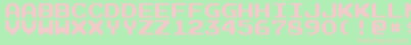 フォントArcadeRounded – 緑の背景にピンクのフォント