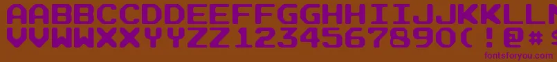 ArcadeRounded Font – Purple Fonts on Brown Background