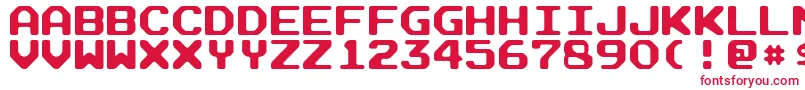 ArcadeRounded Font – Red Fonts on White Background