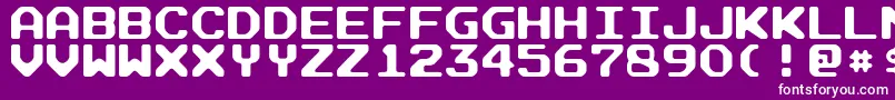 ArcadeRounded-fontti – valkoiset fontit violetilla taustalla