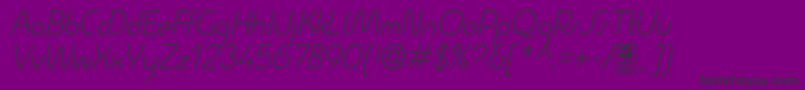 QuesatLightItalicDemo Font – Black Fonts on Purple Background