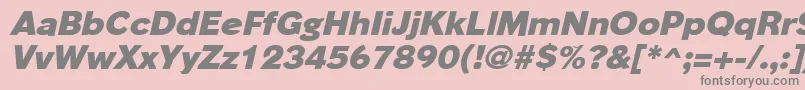 PhinsterheavyItalic Font – Gray Fonts on Pink Background