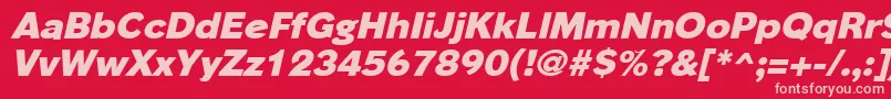 Więcej informacji o czcionce PhinsterheavyItalic Czcionka PhinsterheavyItalic – różowe czcionki na czerwonym tle