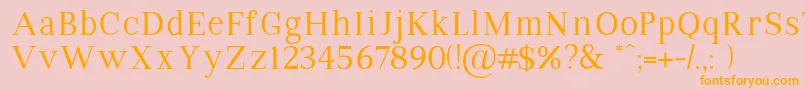 VipromanRegular Font – Orange Fonts on Pink Background